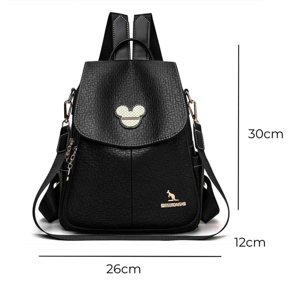 MOCHILA FEMININA SERENA BLACK – LINHA PREMIUM BELLA