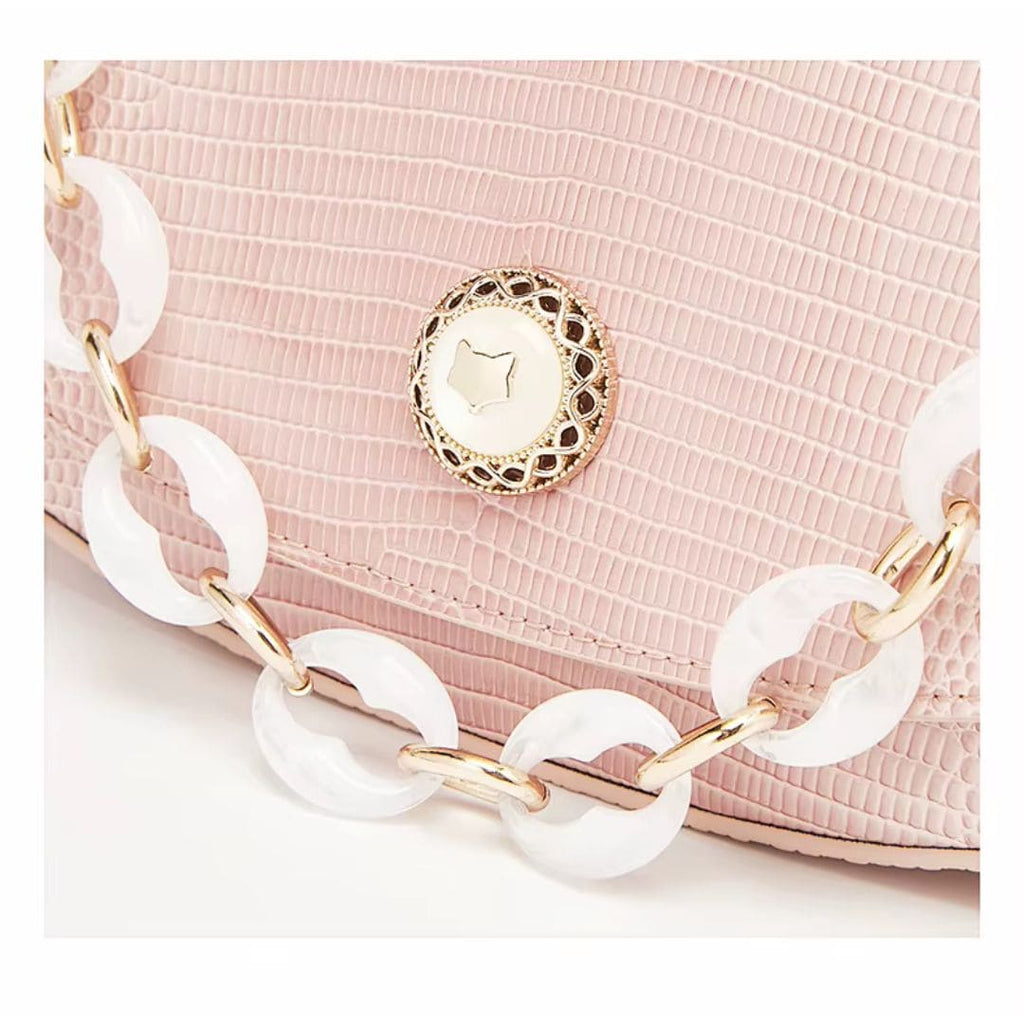 BOLSA FEMONINA FOXER TRANSVERSAL FEITA EM COURO GENUÍNO MODELO ROSE LUMIÈRE