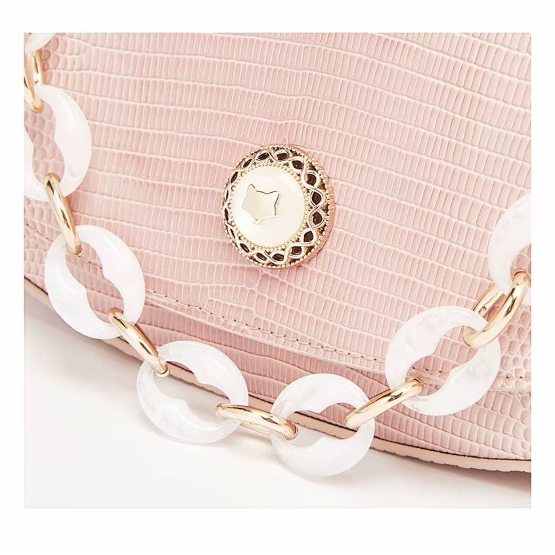 BOLSA FEMONINA FOXER TRANSVERSAL FEITA EM COURO GENUÍNO MODELO ROSE LUMIÈRE