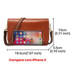 BOLSA FEMININA FOXER TRABSVERSAL  FEITA EM COURO REFINADO MODELO CHARLOTTE BROWN