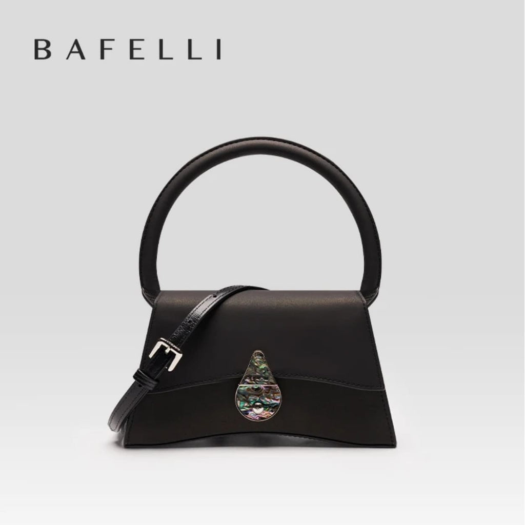 BOLSA FEMININA BAFELLI PASSY OR BLACK– COURO GENUÍNO PREMIUM