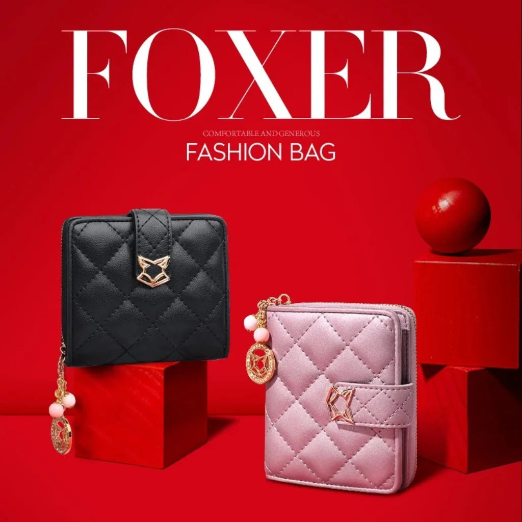 CARTEIRA FEMININA FOXER FEITA EM COURO MODELO ORLÈNE BLACK