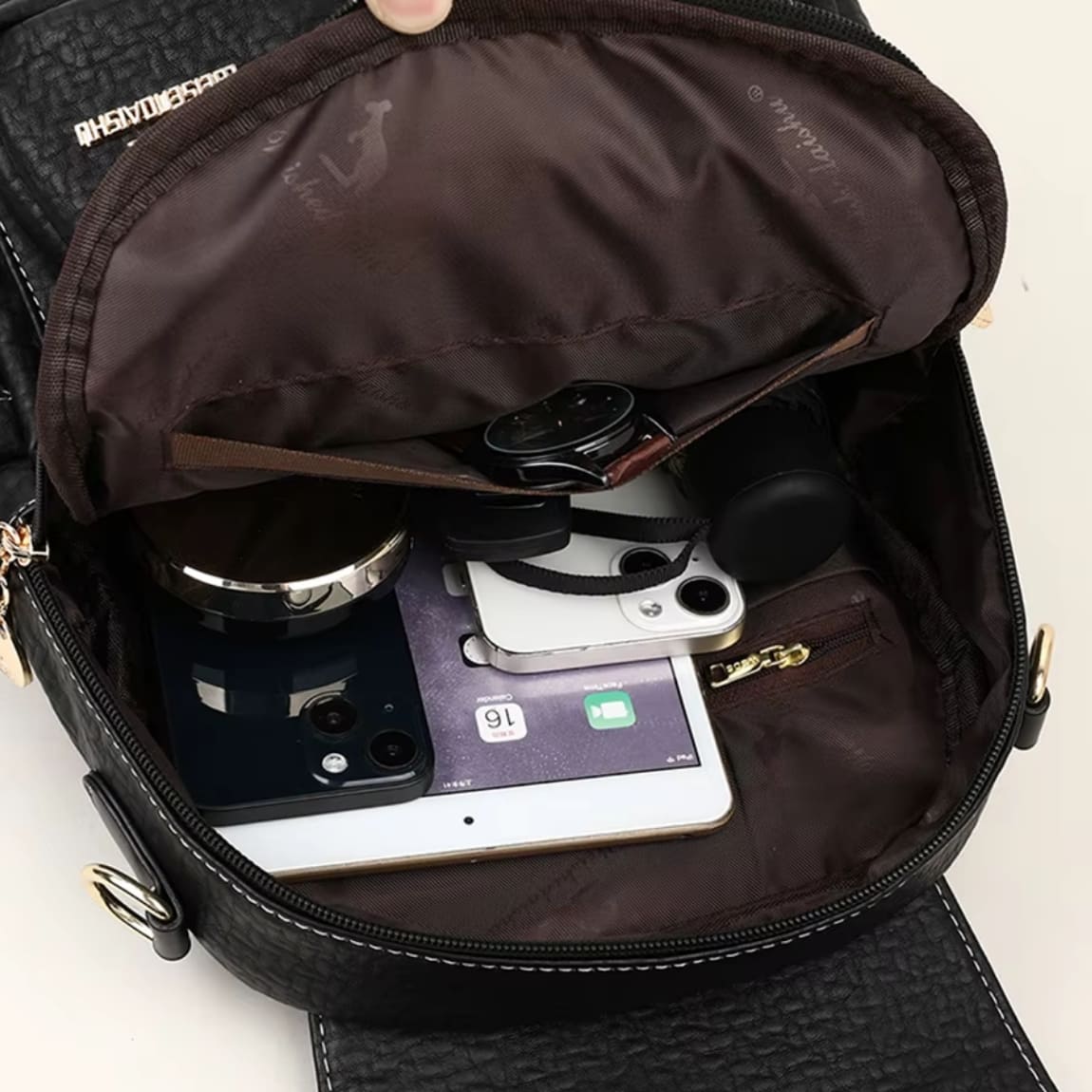 MOCHILA FEMININA SERENA BLACK – LINHA PREMIUM BELLA