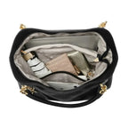 BOLSA FEMININA FOXER FEITA EM COURO GENUÍNO MODELO SAINT-GERMAIN BLACK