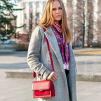 Bolsa Feminina Transversal Foxer Feita em couro Legítimo Modelo SolphRed