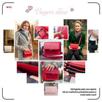 Bolsa Feminina Transversal Foxer Feita em couro Legítimo Modelo SolphRed
