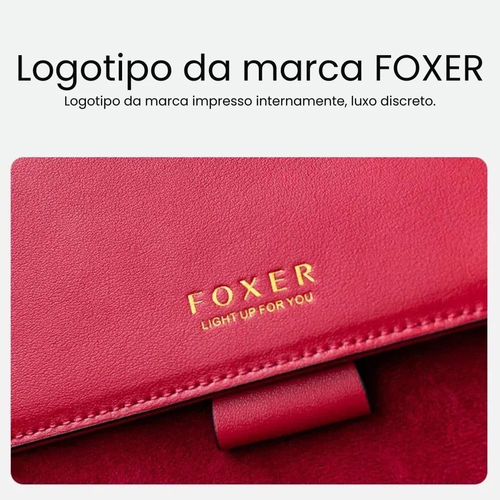 Bolsa Feminina Transversal Foxer Feita em couro Legítimo Modelo SolphRed