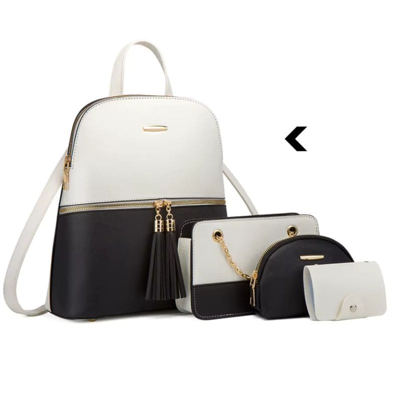 Conjunto Bolsa feminina transversal  feita em couro sintético  modelo Zafira