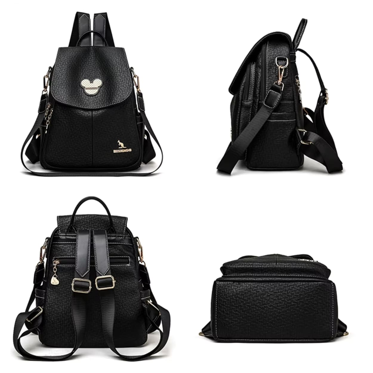 MOCHILA FEMININA SERENA BLACK – LINHA PREMIUM BELLA