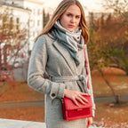 Bolsa Feminina Transversal Foxer Feita em couro Legítimo Modelo SolphRed