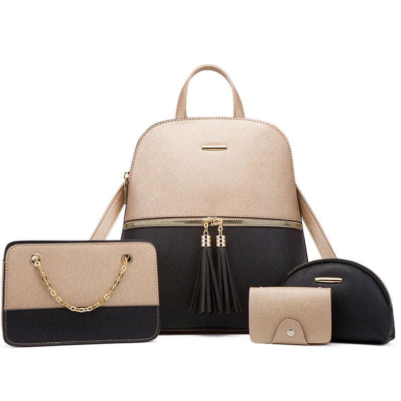 Conjunto Bolsa feminina transversal  feita em couro sintético  modelo Zafira