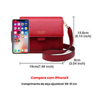 Bolsa Feminina Transversal Foxer Feita em couro Legítimo Modelo SolphRed