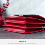 Bolsa Feminina Transversal Foxer Feita em couro Legítimo Modelo SolphRed