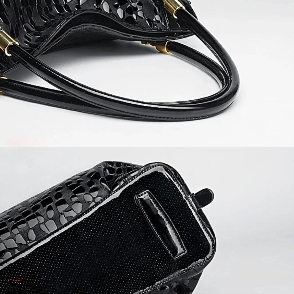 BOLSA FEMININA EM COURO GENNUÍNO FOXER – MODELO BLACK ROYALE