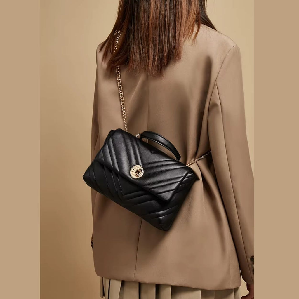 BOLSA FEMININA FOXER MODELO LUXE FLAP BLACK