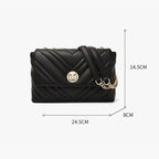 BOLSA FEMININA FOXER MODELO LUXE FLAP BLACK