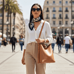 BOLSA FEMININA EM COURO  FOXER MODELO VALENCIA BROWN