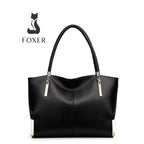 BOLSA FEMININA FOXER FEITA EM COURO GENUÍNO  MODELO VELLUTO BLACK