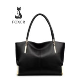 BOLSA FEMININA FOXER FEITA EM COURO GENUÍNO  MODELO VELLUTO BLACK