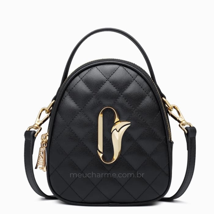 BOLSA FEMININA FOXER FEITA EM COURO MODELO JOLIE BLACK– LINHA PREMIUM