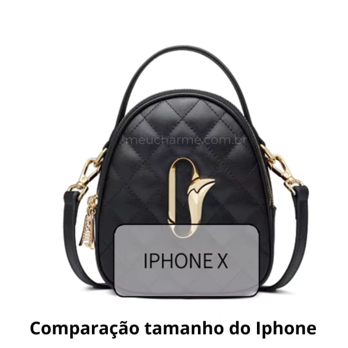 BOLSA FEMININA FOXER FEITA EM COURO MODELO JOLIE BLACK– LINHA PREMIUM