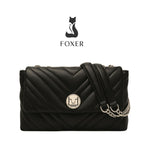 BOLSA FEMININA FOXER MODELO LUXE FLAP BLACK