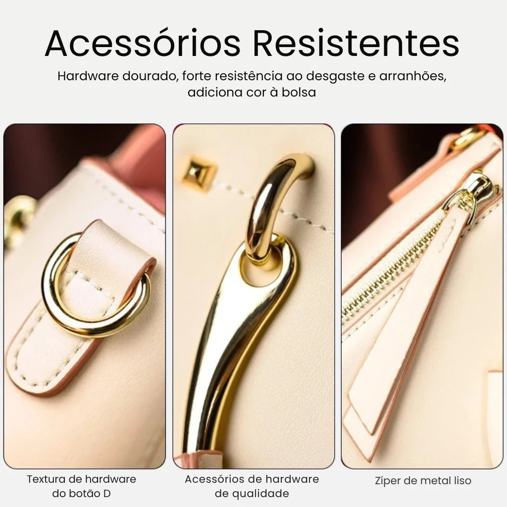 BOLSA FEMIINA EM COURO FOXER MODELO PRESTIGE CABAS WHAIT