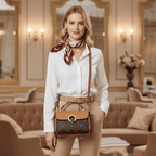 Bolsa Feminina Transversal Foxer Feita Em Couro Legítimo  Modelo Vintage Lux