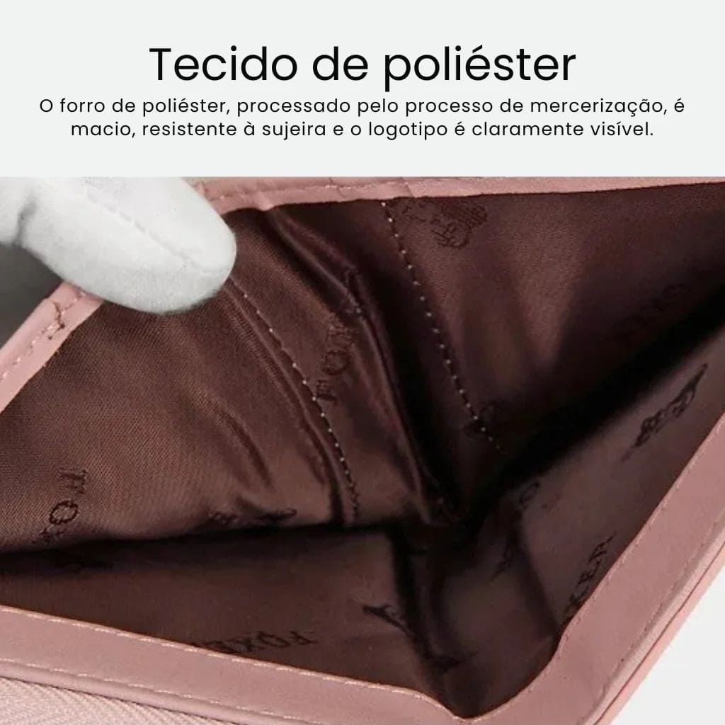 CARTEIRA FEMININA FOXER FEITA EM COURO GENUÍNO MODELO DALPHNE