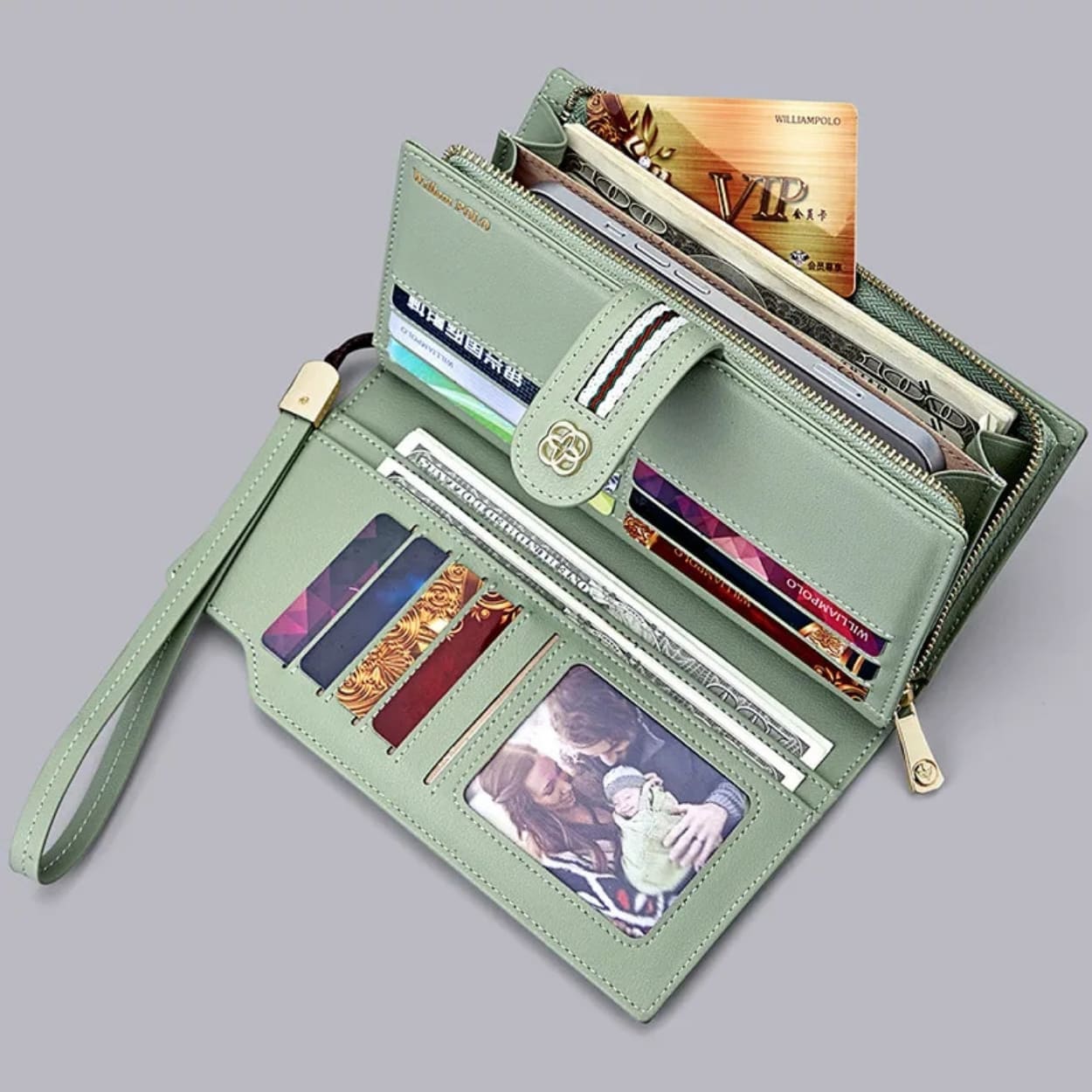 CARTEIRA FEMININA EM COURO  MODELO SUPREME -LINHA WILLIAN POLLO