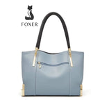 BOLSA FEMININA FOXER FEITA EM COURO GENUÍNO– MODELO CROWN LUXE BLUE