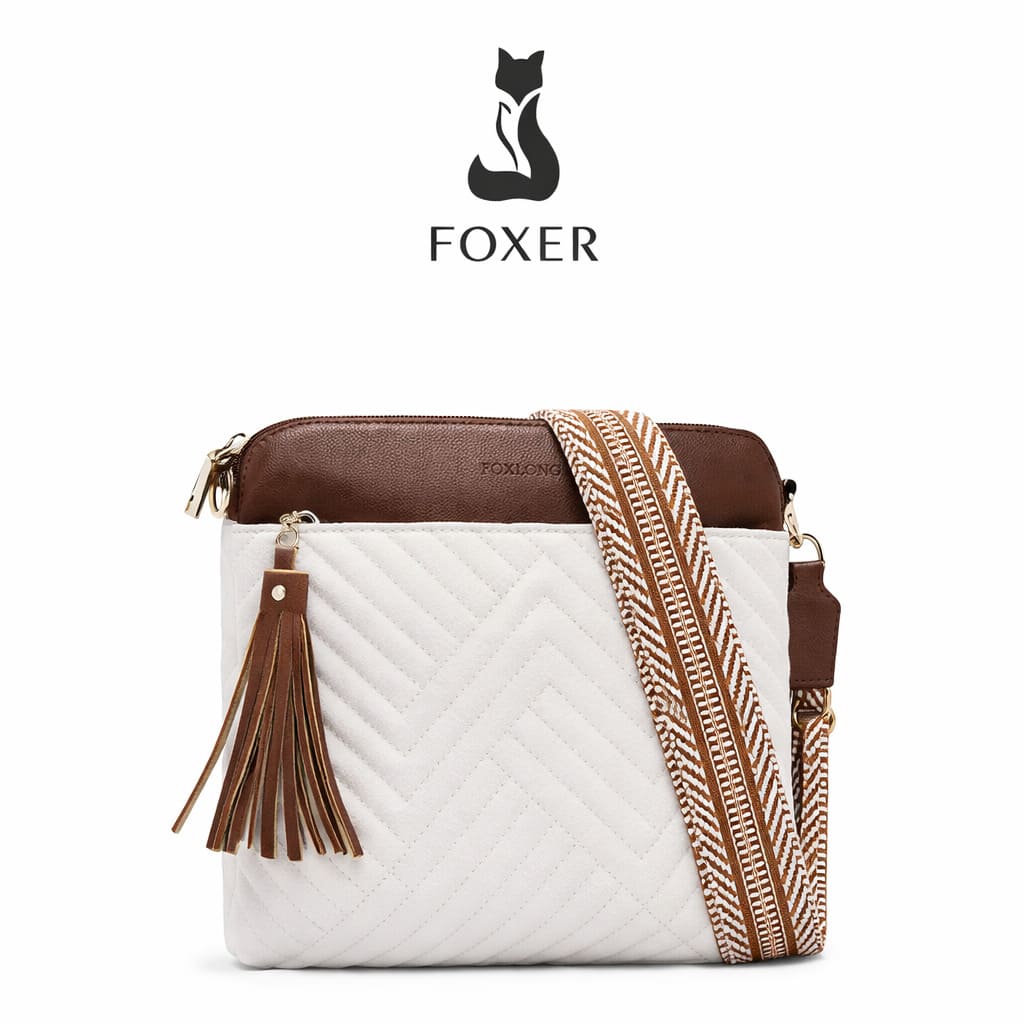 BOLSA FEMININA TRANSVERSAL  FOXER MODELO ALTHÉA  WHAIT