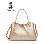 BOLSA FEMININA FOXER TRANVERSAL FEITA EM  COURO GENUÍNO MODELO ALMA GOLDEN