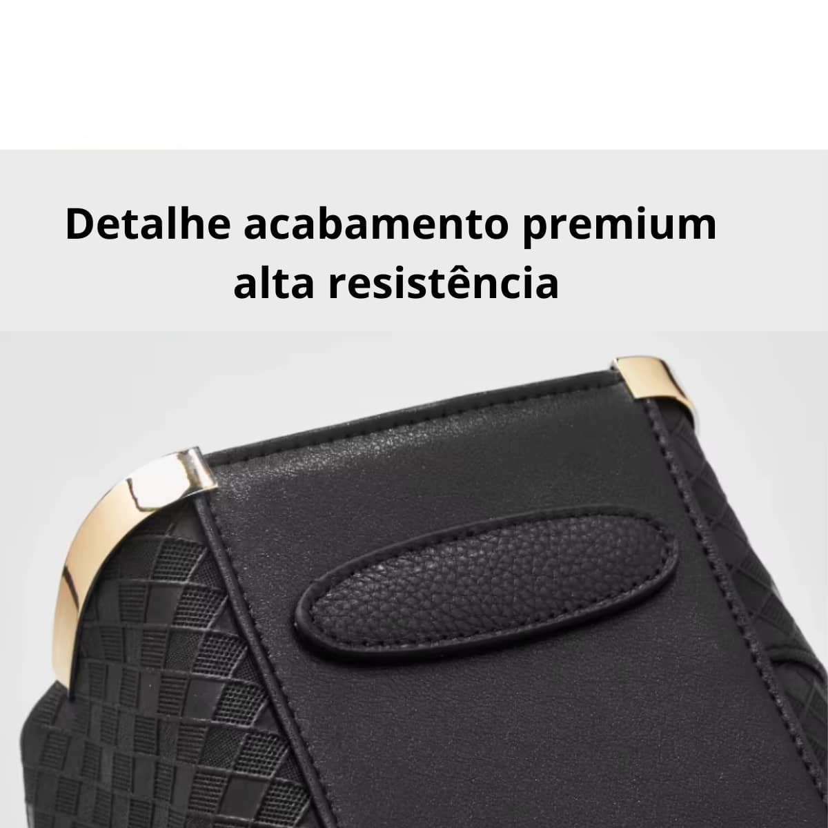Bolsa Feminina FOXER  feita Em Couro Genuíno Modelo Lux Diamond Black