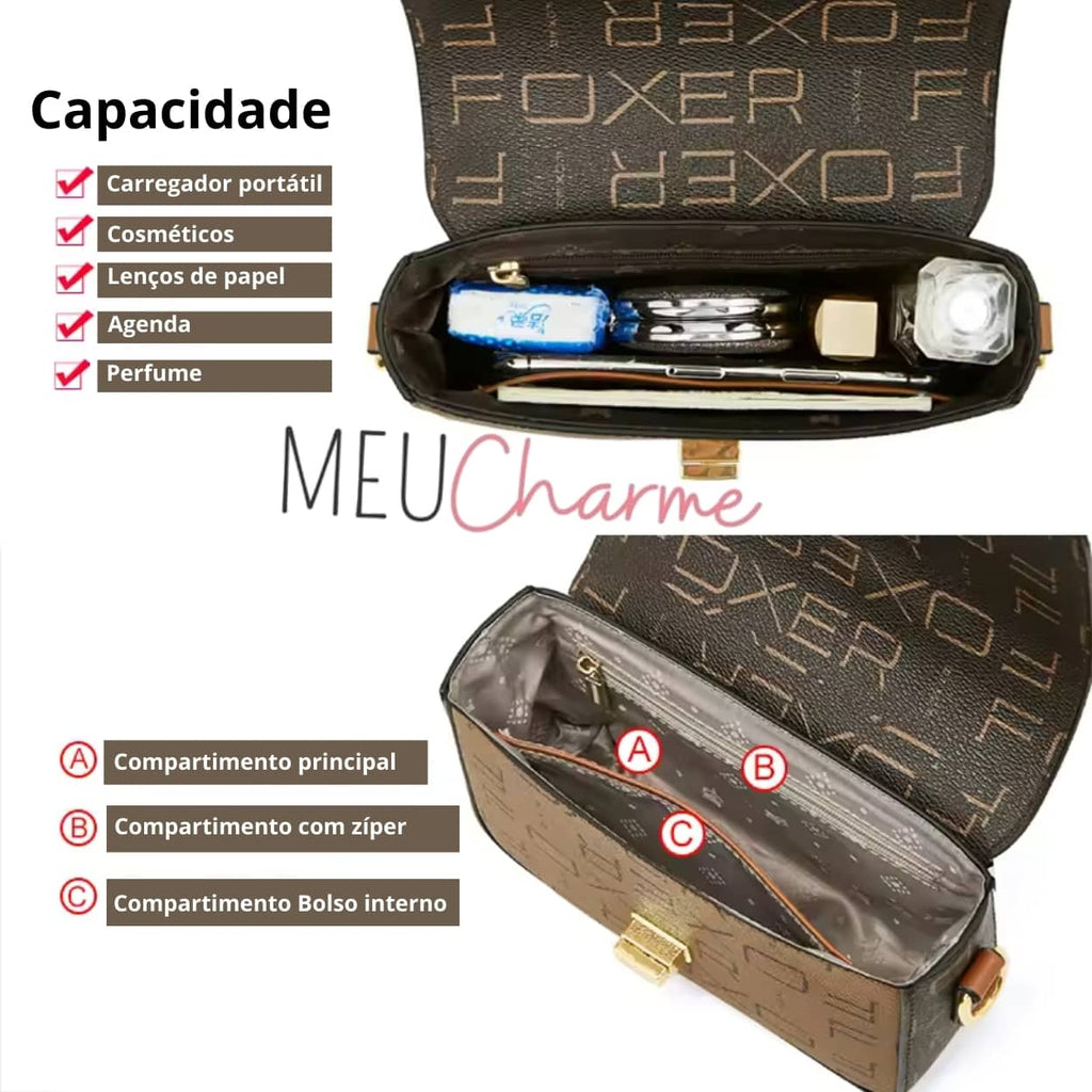BOLSA TRANSVERSAL FOXER MODELO LADY BROWN