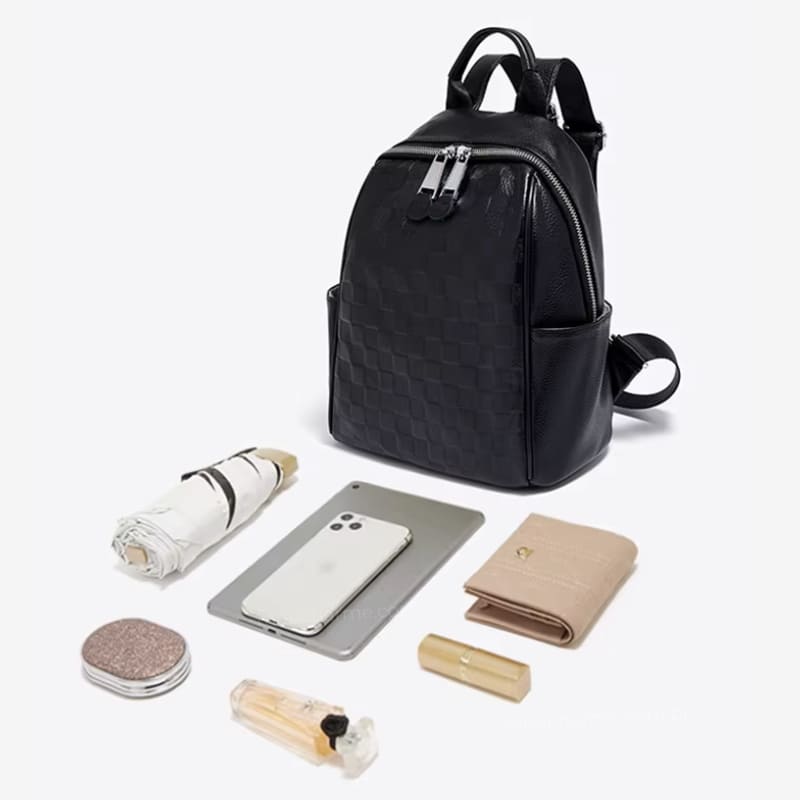 MOCHILA FEMININA FOXER FEITA EM COURO MODELO ÉLÉGANCE BLACK – LINHA PREMIUM