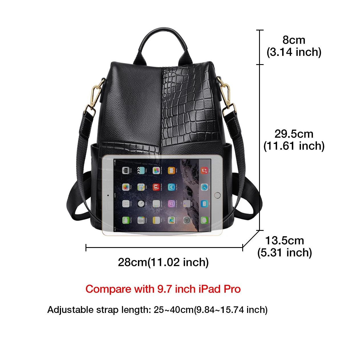 FOXER Women's Backpack Large Capacity Travel Rucksack Ladies Soft Split Leather Business Satchel Female Casual Shoulder Bags