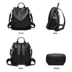 FOXER Women's Backpack Large Capacity Travel Rucksack Ladies Soft Split Leather Business Satchel Female Casual Shoulder Bags