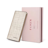 CARTEIRA FEMININA LONGA FOXER FEITA EM CORO REFINADO MODELO MADELEINE