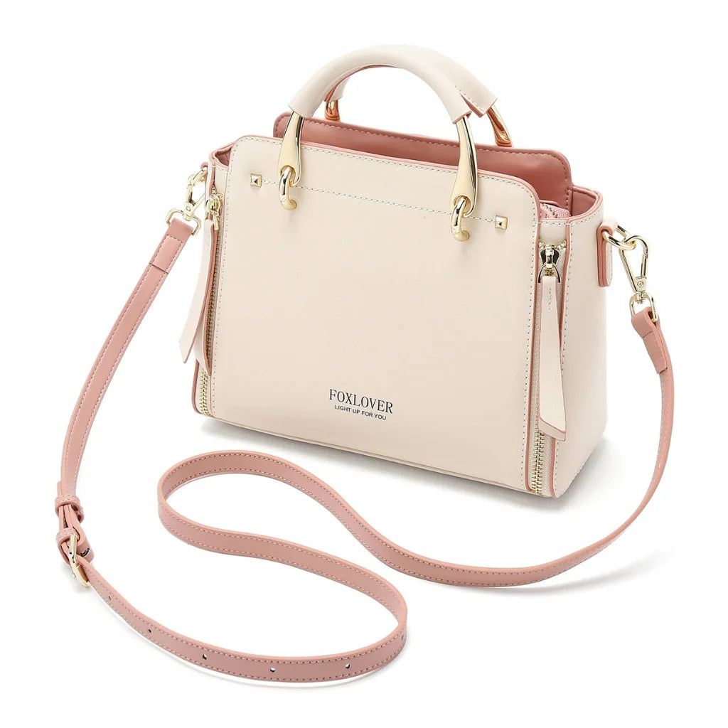 BOLSA FEMIINA EM COURO FOXER MODELO PRESTIGE CABAS WHAIT