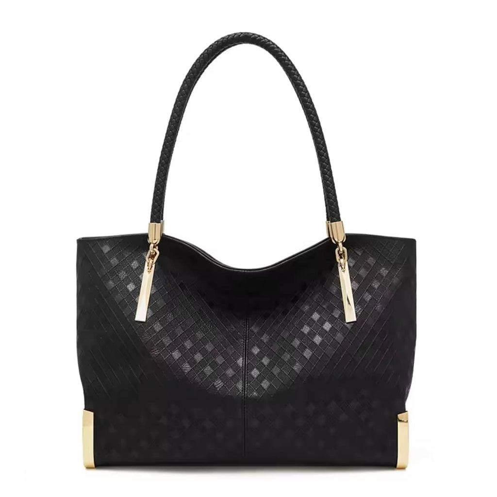 Bolsa Feminina FOXER  feita Em Couro Genuíno Modelo Lux Diamond Black