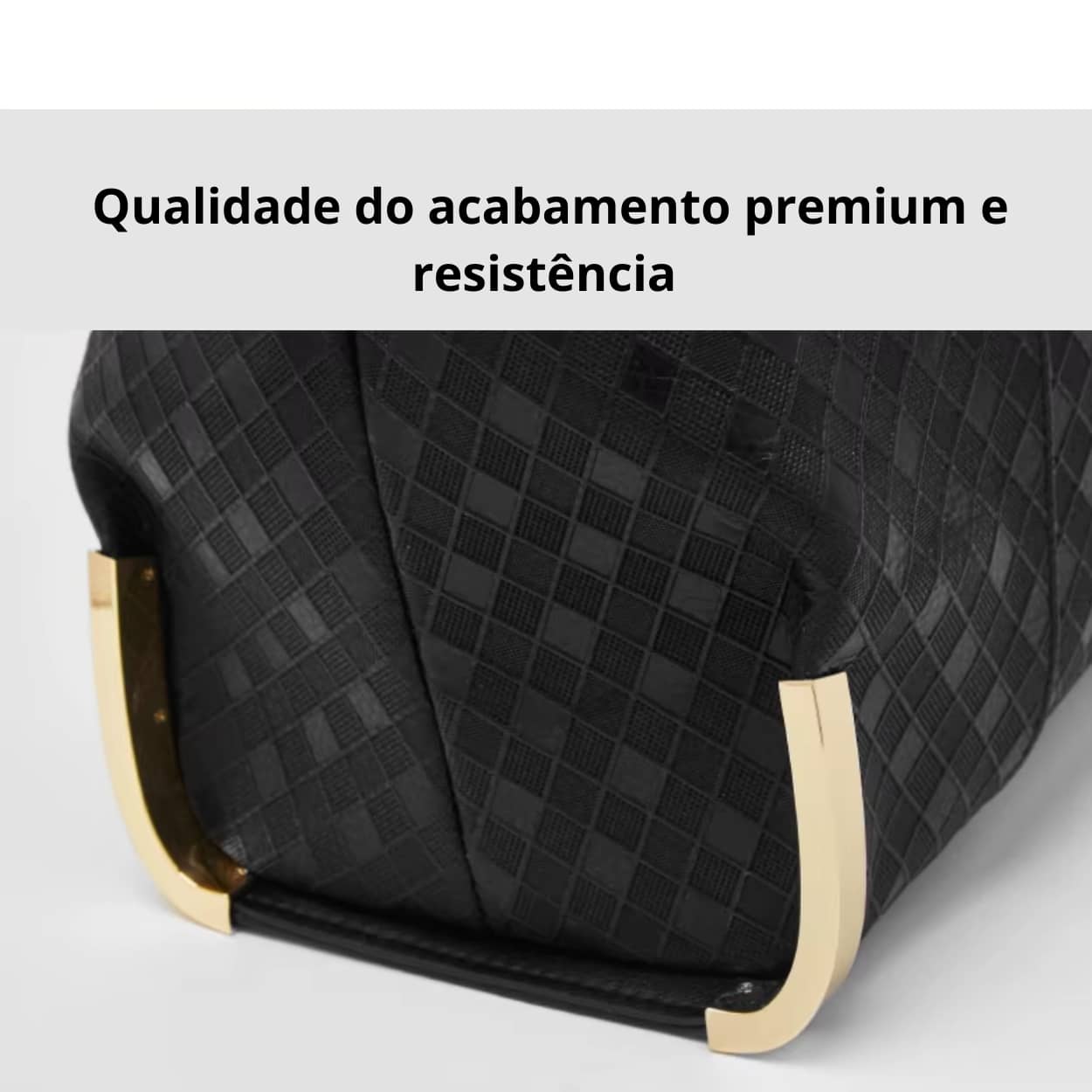 Bolsa Feminina FOXER  feita Em Couro Genuíno Modelo Lux Diamond Black