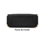 Bolsa Feminina FOXER  feita Em Couro Genuíno Modelo Lux Diamond Black