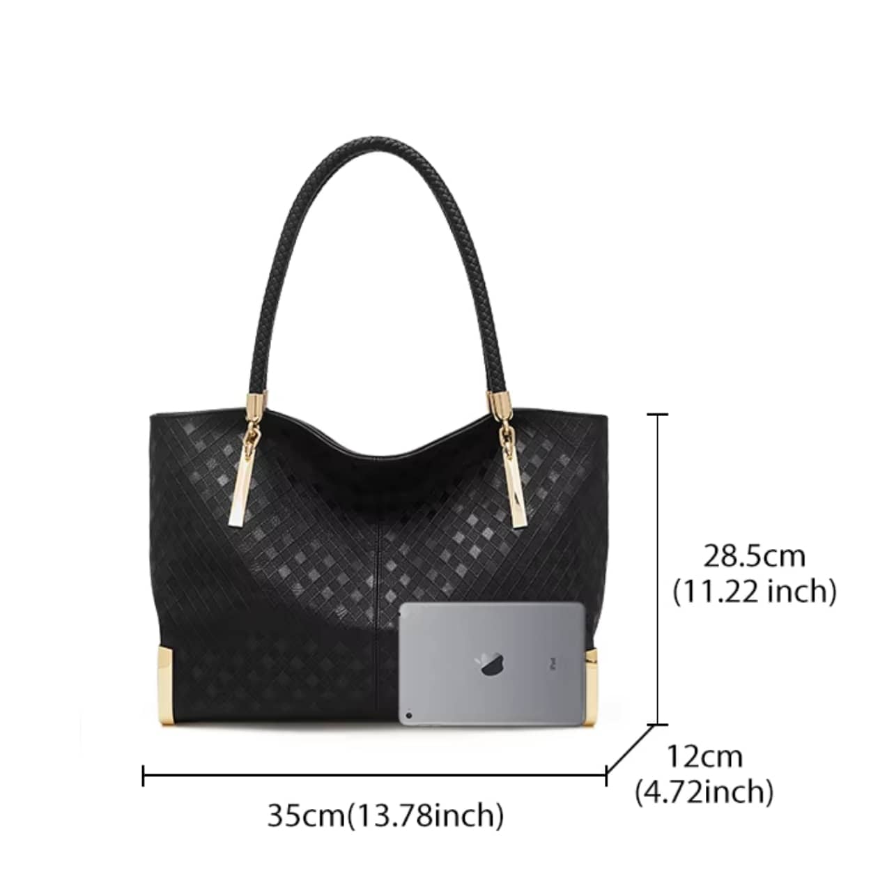 Bolsa Feminina FOXER  feita Em Couro Genuíno Modelo Lux Diamond Black
