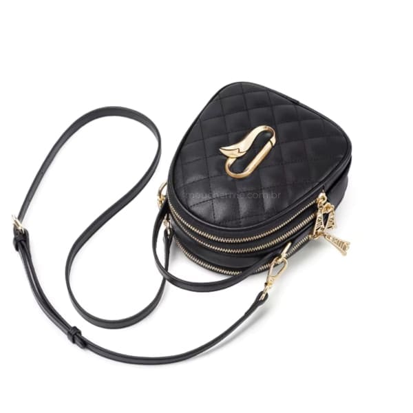BOLSA FEMININA FOXER FEITA EM COURO MODELO JOLIE BLACK– LINHA PREMIUM