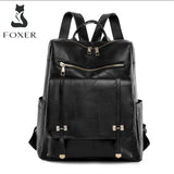 FOXER Brand Fashion Women's Travel Backpack Large Capacity Waterproof Shoulder Bag Casual Female Multi-layer Multifunctional Bag