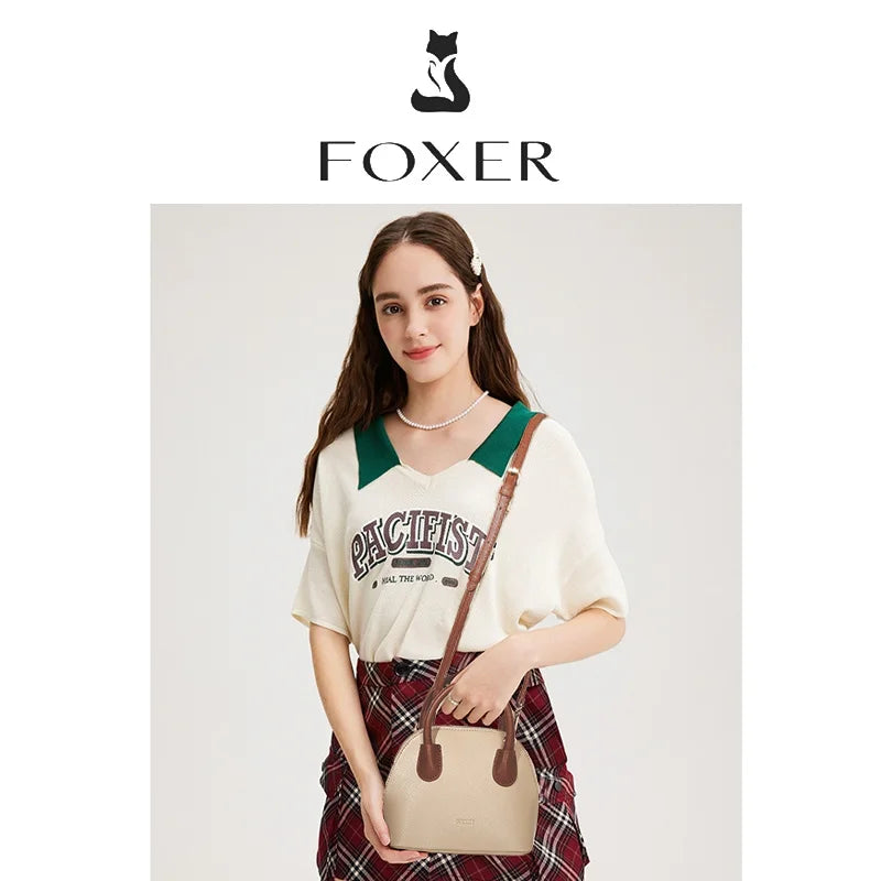 BOLSA DE OMBRO FEMININA FOXER MODELO MARCELLINE TREILLIS