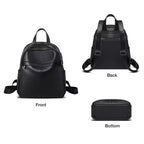 FOXER Women's Split Leather Multi-Function Backpack Lady Vintage Phone Pouch Pack Female School Bags High Quality Travel Bagpack