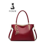 BOLSA FEMININA fOXER FEITA EM COURO GENUÍNO MODELO  BELLA VALLÉE RED