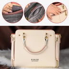 BOLSA FEMIINA EM COURO FOXER MODELO PRESTIGE CABAS WHAIT